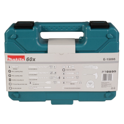 Makita E-15095 Zestaw akcesoriów w walizce wiertła bity grzechotka nóż 60 szt.  04/23  SUPER PROMOCJA