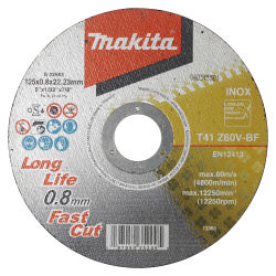 Makita E-22953 Cienka tarcza tnąca 125x0,8x22,23 mm Z60V 1 szt.  05/26