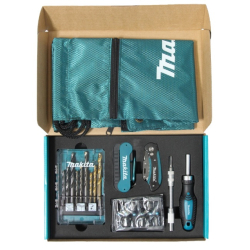 Makita E-30053 Zestaw akcesoriów osprzętu 29 elementów wiertła bity nasadki nóż