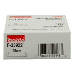 Makita F-33922 Sztyfty gwoździe 16Ga 1,2x25mm 2000 szt. do DBN600 DBN601  08/25