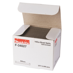 Makita F-34027 Sztyfty gwoździe 16Ga 1,2x64mm 2000 szt. do DBN600 DBN601  08/25