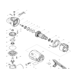 Makita 252194-9 nakrętka 6-kątna M8 do szlifierki kątowej GA7020 GA7080 GA9020 GA9040R nowa oryginał  04/26*