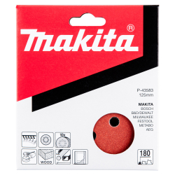 Makita P-43583 papier szlifierski na rzep 125mm K180 10 szt. 8 otworów  04/25
