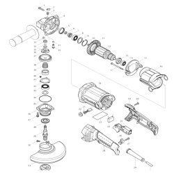 Makita 510132-0 wirnik kpl. do szlifierki kątowej GA5020 GA5021 GA6020 GA6021 nowy oryginał  04/26