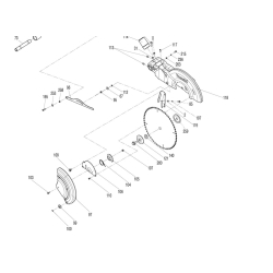 Makita JM23100153 Śruba do ukośnicy LS1018L LS1017L  12/24*