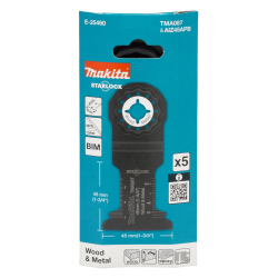 Makita E-25460 TMA087 AIZ45APB Brzeszczot STARLOCK 5szt. Cięcie wgłębne Drewno Metal 45x45mm  12/25